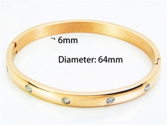HY Wholesale Stainless Steel 316L Bangle (Natural Crystal)-HY42B0053HKL