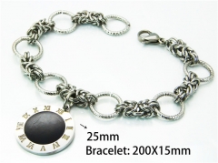 HY Wholesale Stainless Steel 316L Bracelets (Steel Color)-HY81B0172HOD