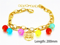 Stainless Steel 316L Bracelets (18K-Gold Color)-HY81B0083HLX
