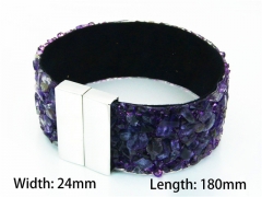 Wholesale Bracelets (Leather)  (Natural Crystal)-HY81B0451HLF