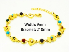 HY Wholesale Stainless Steel 316L Bracelets (18K-Gold Color)-HY90B0156IKW