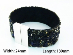 Wholesale Bracelets (Leather)  (Natural Crystal)-HY81B0447HLE