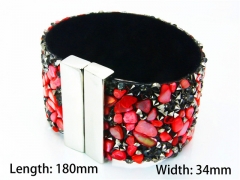Wholesale Bracelets (Leather) (Natural Crystal)-HY81B0432HMT