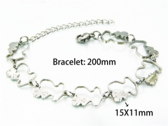 HY Wholesale Stainless Steel 316L Bracelets (Steel Color)-HY90B0137HNB
