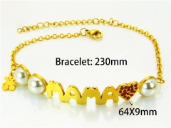 HY Wholesale Stainless Steel 316L Bracelets (18K-Gold Color)-HY90B0187HNV