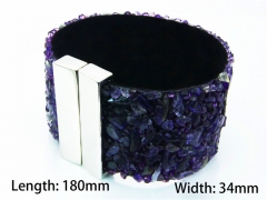 Wholesale Bracelets (Leather) (Natural Crystal)-HY81B0440HMZ