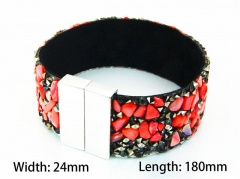 Wholesale Bracelets (Leather) (Natural Crystal)-HY81B0458HLX