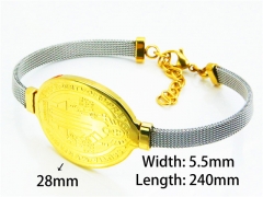 Stainless Steel 316L Bracelets (18K-Gold Color)-HY12B0381PT