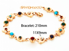 Stainless Steel 316L Bracelets (14K-Rose Gold Color)HY90B0136ILX (No in stock)