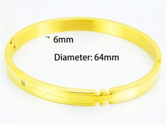 HY Wholesale Stainless Steel 316L Bangle (Natural Crystal)-HY42B0056HJC