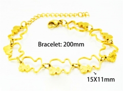 HY Wholesale Stainless Steel 316L Bracelets (18K-Gold Color)-HY90B0138HPC