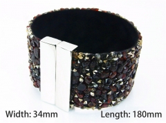 Wholesale Bracelets (Leather) (Natural Crystal)-HY81B0431HMY