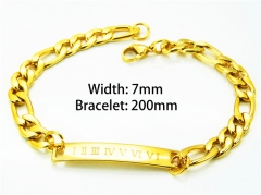 Stainless Steel 316L Bracelets (18K-Gold Color)-HY81B0171HIA