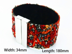 Wholesale Bracelets (Leather) (Natural Crystal)-HY81B0433HMR