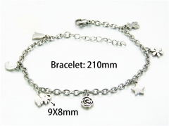 Stainless Steel 316L Bracelets (Steel Color)-HY90B0131HJQ