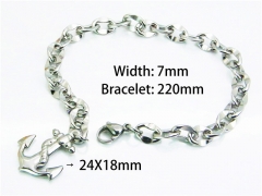 Stainless Steel 316L Bracelets (Steel Color)-HY81B0650MZ
