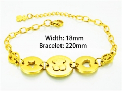 HY Wholesale Stainless Steel 316L Bracelets (18K-Gold Color)-HY90B0171HOY