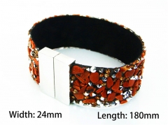 Wholesale Bracelets (Leather) (Natural Crystal)-HY81B0460HLE