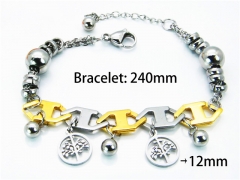 Stainless Steel 316L Bracelets (18K-Gold Color)-HY55B0159NX