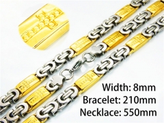 HY Wholesale Necklaces Bracelets Sets (Two Tone)-HY08S0124IPC