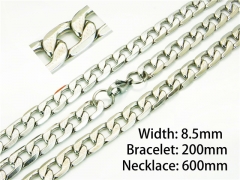 HY61S0435PEHY Wholesale Necklaces Bracelets (Steel Color)-