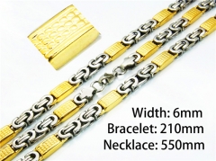 HY Wholesale Necklaces Bracelets Sets (Two Tone)-HY08S0119IOQ