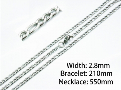 HY62S0288ILHY Wholesale Necklaces Bracelets (Steel Color)-