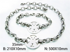 HY61S0303HKEHY Wholesale Necklaces Bracelets (Steel Color)-