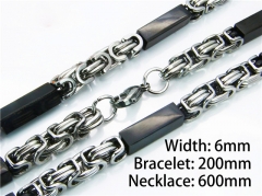 HY Wholesale Black Necklaces Bracelets Sets-HY55S0233IID