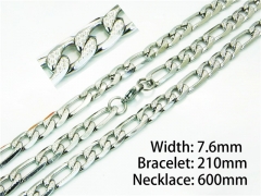 HY61S0423OLHY Wholesale Necklaces Bracelets (Steel Color)-