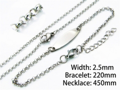 HY70S0058LZHY Wholesale Necklaces Bracelets (Steel Color)-