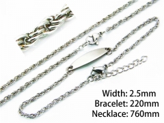 HY70S0056MLHY Wholesale Necklaces Bracelets (Steel Color)-