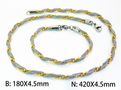 HY Wholesale Necklaces Bracelets Sets (Two Tone)-HY64S0937HPS
