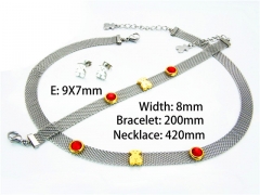 HY Wholesale Necklaces Bracelets Sets (Two Tone)-HY64S0677KLF
