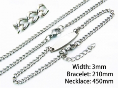 HY70S0062LZHY Wholesale Necklaces Bracelets (Steel Color)-