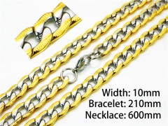 HY Wholesale Necklaces Bracelets Sets (Two Tone)-HY61S0364HOS