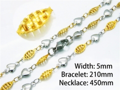 HY Wholesale Necklaces Bracelets Sets (Two Tone)-HY39S0665MLX