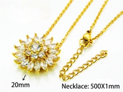 HY Wholesale Popular CZ Necklaces (Crystal)-HY54N0512HID