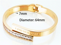 HY Stainless Steel 316L Bangle (Crystal)-HY14B0167HPL