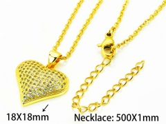 HY Wholesale Popular CZ Necklaces (Love Style)-HY54N0572HHF