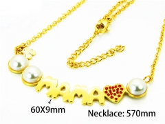 HY Stainless Steel 316L Necklaces (Pearl Style)-HY90N0047HLR