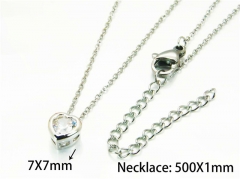 HY Wholesale Popular Crystal Zircon Necklaces (Love Style)-HY54N0615LT