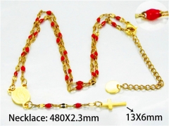 HY Stainless Steel 316L Necklaces (Religion Style)-HY76N0450OR