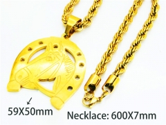 HY Stainless Steel 316L Necklaces (Animal Style)-HY61N0613IWW