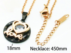 HY Stainless Steel 316L Necklaces (Love Style)-HY76N0498KLB