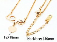 HY Stainless Steel 316L Necklaces (Love Style)-HY76N0503K