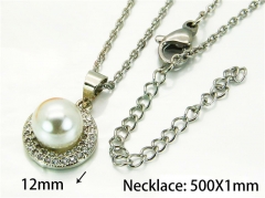 HY Wholesale Popular Crystal Zircon Necklaces (Pearl Style)-HY54N0498NW