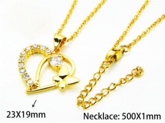 HY Wholesale Popular CZ Necklaces (Love Style)-HY54N0515NB