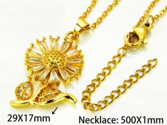 HY Wholesale Popular Crystal Zircon Necklaces (Crystal)-HY54N0485OT