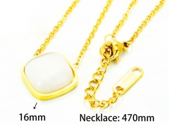 HY Stainless Steel 316L Necklaces (Gemstone)-HY93N0203NL